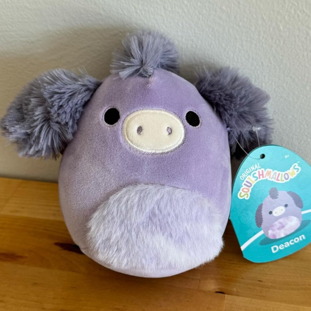 New With Tags 5” Deacon the Purple Donkey Squishmallows